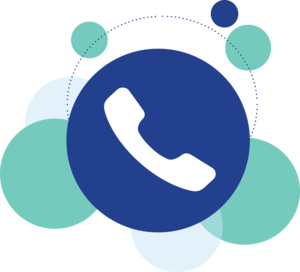 Grafische Darstellung eines wei&szlig;en Telefonh&ouml;rers auf blauen Untergrund. Bild von kirstyfields auf Pixabay.